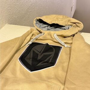 Antigua Tan Hoodie with Black Logo
